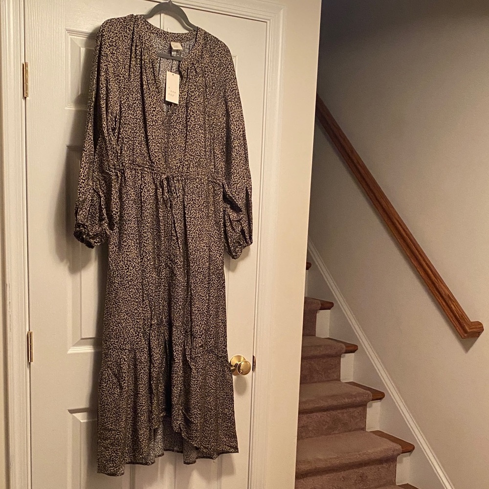 A New Day Leopard Print High Low Dress…size L - Picture 1 of 7